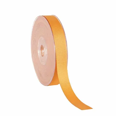 Gifts - Mustard yellow grosgrain synthetic ribbon - 20m - LAVAL 1878