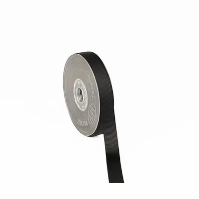 Cadeaux - Ruban synthétique gros grain noir - 20m - LAVAL 1878