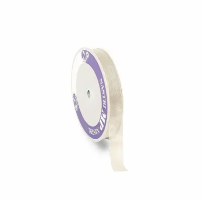 Gifts - Pearl grey shiny synthetic organza ribbon - 50m - LAVAL 1878