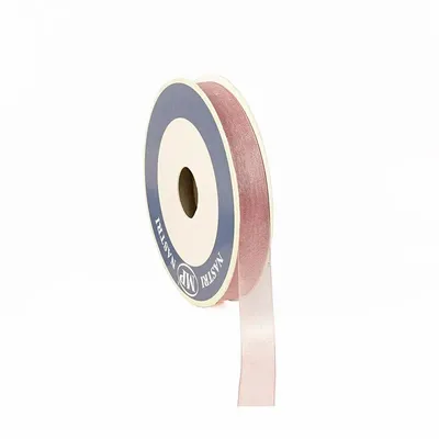 Gifts - Shiny old rose synthetic organza ribbon - 50m - LAVAL 1878