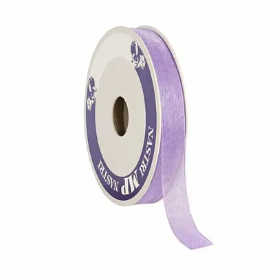 Gifts - Shiny lilac synthetic organza ribbon - 50m - LAVAL 1878