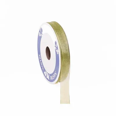 Cadeaux - Ruban organza synthétique brillant kaki clair - 50m - LAVAL 1878
