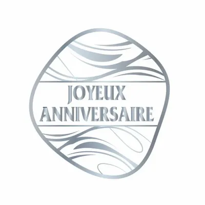Cadeaux - Étiquettes adhésives argentées dorure à chaud Joyeux Anniversaire - LAVAL 1878
