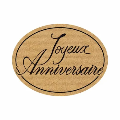 Cadeaux - Etiquettes adhésives kraft, Joyeux Anniversaire (x500) - LAVAL 1878