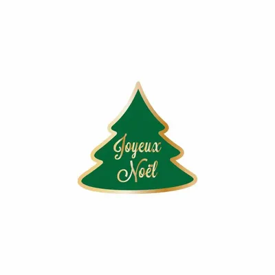 Gifts - Christmas tree stickers, green/gold foil stamping - LAVAL 1878