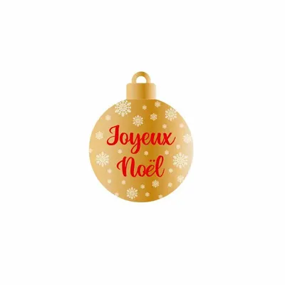 Gifts - Shiny Gold Ball-Shaped Adhesive Gift Tags - Merry Christmas - LAVAL 1878