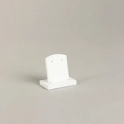 Gifts - NOMADIC display stand for 1 pair of earrings, matte white plexiglass 2.5 x H 3cm - LAVAL 1878