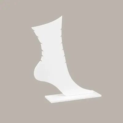 Gifts - NOMADE display stand with 6 ankle chains, matte white plexiglass, H 23.5cm - LAVAL 1878