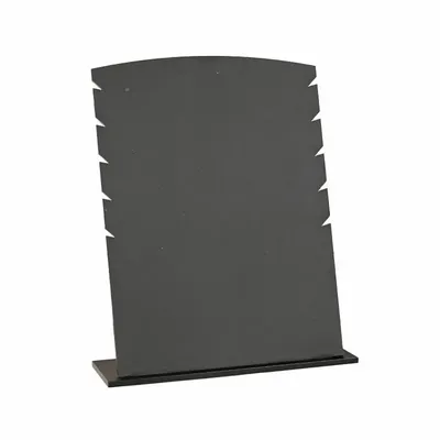 Cadeaux - Présentoir NOMADE 5 chaînes/bracelets plexi noir mat - encoches côtés - LAVAL 1878