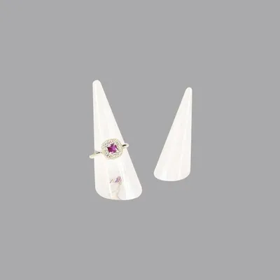 Gifts - Clear plexiglass ring cones - 2.7cm diameter (x2) - LAVAL 1878