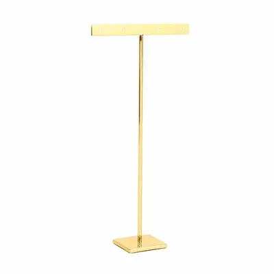 Cadeaux - Présentoir plat tige 2 paires boucles d'oreilles métal doré H 21,5cm - LAVAL 1878