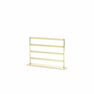 Cadeaux - Présentoir 24 paires boucles d'oreilles métal doré H 11cm - LAVAL 1878