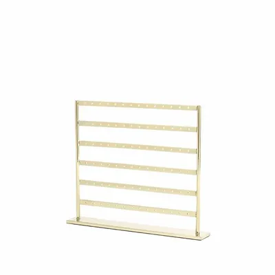 Cadeaux - Présentoir 42 paires boucles d'oreilles métal doré H 17cm - LAVAL 1878