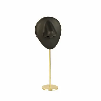 Cadeaux - Présentoir piercings pour nez en silicone noir, métal doré brossé - LAVAL 1878