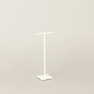 Gifts - Display stand for 1 pair of earrings in matte white metal, 15cm high - LAVAL 1878