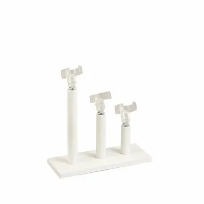 Gifts - Display stand for 3 rings, matte white metal, 8 x 8cm ball joint support - LAVAL 1878