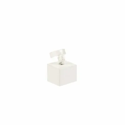 Gifts - Square ring display stand in matte white metal, with a 2cm high ball joint support - LAVAL 1878