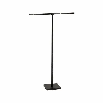 Cadeaux - Présentoir 2 paires de boucles d'oreilles métal noir mat H 21cm - LAVAL 1878