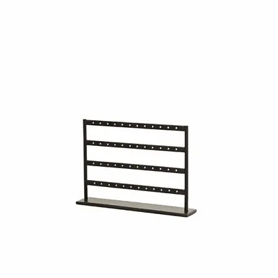 Cadeaux - Présentoir 24 paires boucles d'oreilles métal noir mat H 11cm - LAVAL 1878