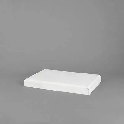 Gifts - White marble display shelf - 34 x 23 x H 3.5 cm - LAVAL 1878
