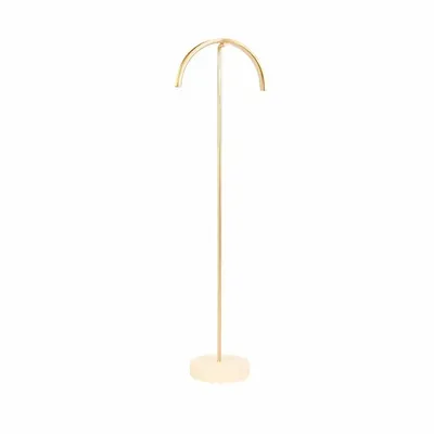 Gifts - Display stand for necklaces/chains, matte gold metal, cream concrete base, H 43.5cm - LAVAL 1878