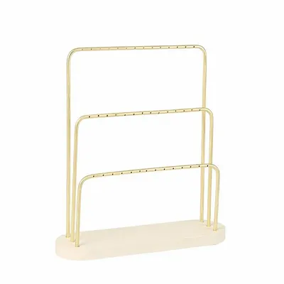 Cadeaux - Présentoir 21 paires boucles d'oreilles métal doré mat - LAVAL 1878