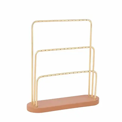 Cadeaux - Présentoir 21 paires boucles d'oreilles métal doré mat - LAVAL 1878