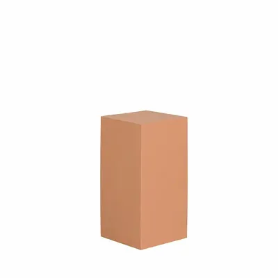 Cadeaux - Volume de présentation bois (MDF) peint terracotta 10 x 10 x H 20cm - LAVAL 1878