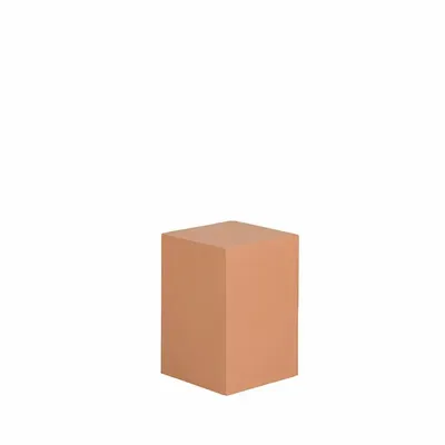 Cadeaux - Volume de présentation bois (MDF) peint terracotta 10 x 10 x H 15cm - LAVAL 1878