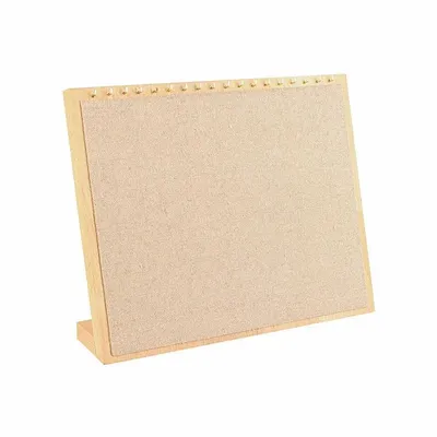 Gifts - Necklace display stand in natural beech/linen, with 18 gold hooks - H 25cm - LAVAL 1878