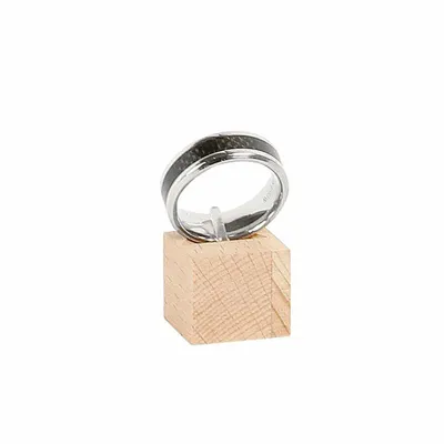 Gifts - Ring holder with beech wood and clear plexiglass stem - LAVAL 1878