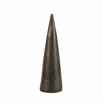 Gifts - Jempinis wooden ring holder, black painted, cone shape, ø 3cm - H 10cm - LAVAL 1878