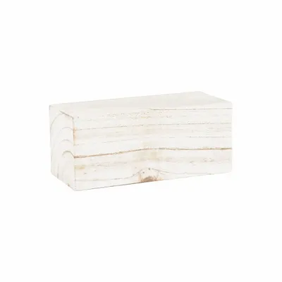 Cadeaux - Support de présentation bois de Jempinis blanc patiné 16,5 x 7 x H 7cm - LAVAL 1878