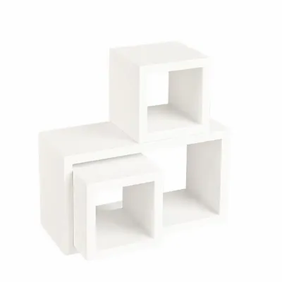 Gifts - White matte painted wooden (MDF) display case - 1 rectangle - LAVAL 1878