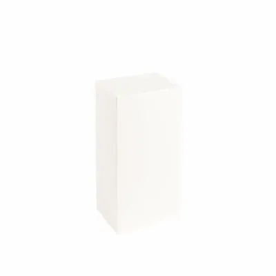 Gifts - White painted matte MDF wooden column display stand with Velcro closure - H 18cm - LAVAL 1878