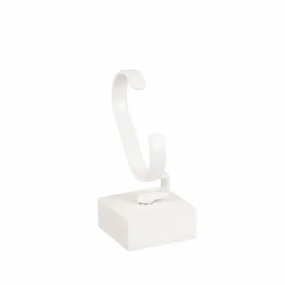 Cadeaux - Plot de montre bois (MDF) peint blanc mat H 2cm - LAVAL 1878