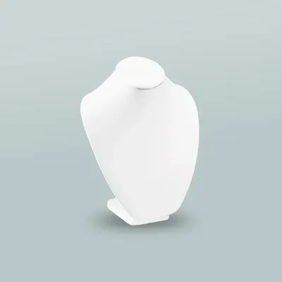 Cadeaux - Buste arrondi gainé synthétique aspect lisse blanc H 21cm - LAVAL 1878