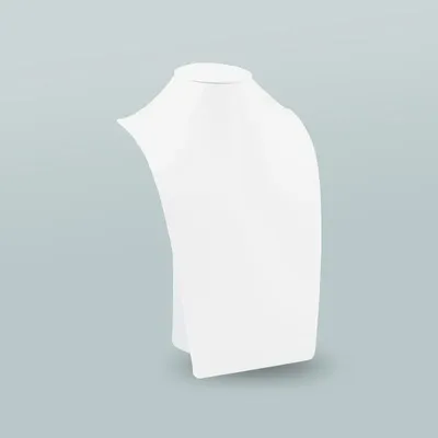 Cadeaux - Buste collier gainé synthétique blanc aspect lisse H 28cm - LAVAL 1878