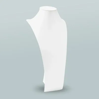 Cadeaux - Buste collier gainé synthétique blanc aspect lisse 50cm - LAVAL 1878