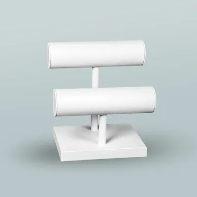 Cadeaux - Présentoir gainé bracelet avec 2 rouleaux et socle blanc - LAVAL 1878