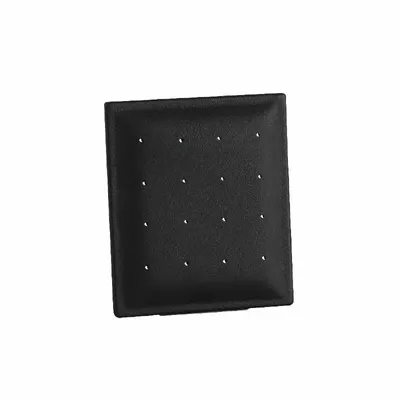 Gifts - Square display stand for 8 pairs of earrings, covered in smooth black synthetic material. - LAVAL 1878