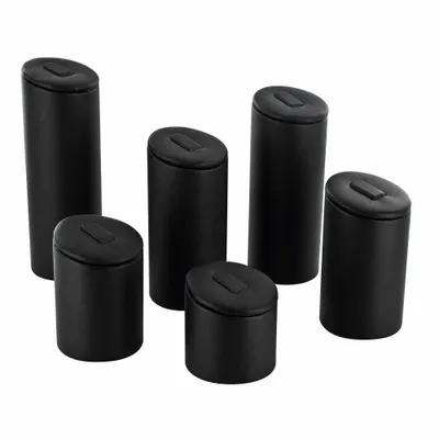 Gifts - Set of 6 black-coated cylindrical studs for rings - LAVAL 1878