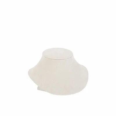 Cadeaux - Buste collier gainé aspect suédine gris clair - LAVAL 1878