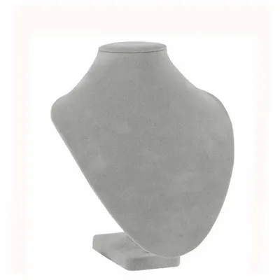 Gifts - Light grey suede-look sheathed bust collar, H 21cm - LAVAL 1878