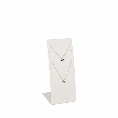 Gifts - Display stand for 4 necklaces in light grey synthetic sheath with a smooth finish - LAVAL 1878