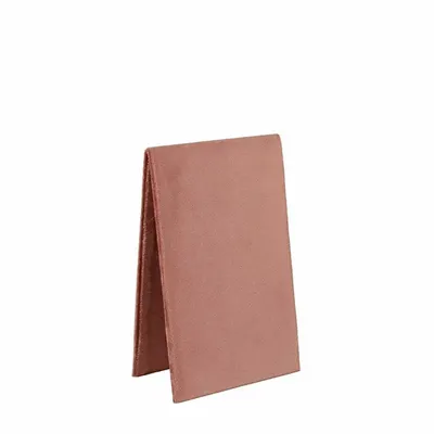 Gifts - Flat display stand for necklaces/chains, covered in old rose synthetic velvet - LAVAL 1878