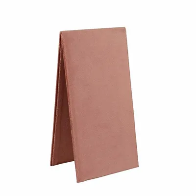 Cadeaux - Présentoir plat colliers/chaînes gainé velours synthétique vieux rose - LAVAL 1878