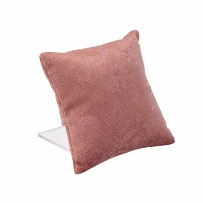Cadeaux - Coussin avec support gainé synthétique aspect velours, vieux rose - LAVAL 1878