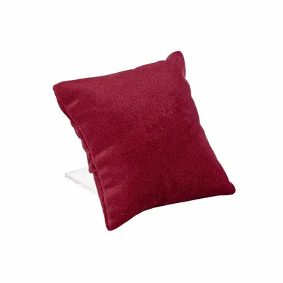 Cadeaux - Coussin avec support gainé synthétique aspect velours, bordeaux - LAVAL 1878
