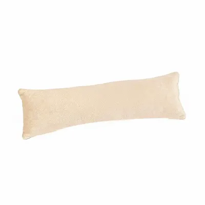 Gifts - Long cream cushion covered in synthetic velvet, 8 x 25cm - LAVAL 1878